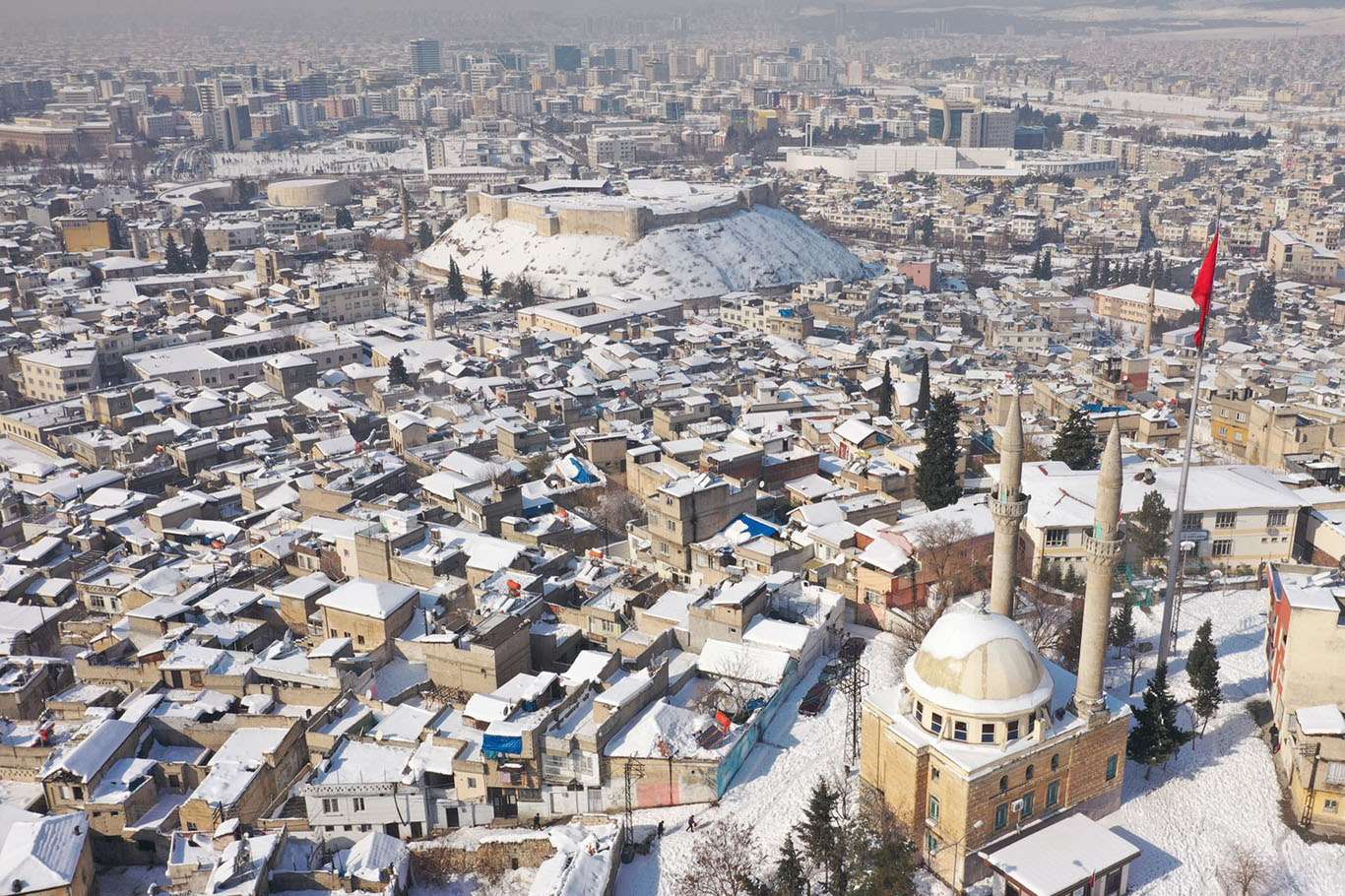 54 yıl sonra Gaziantep’te en yoğun kar yağışı yaşandı